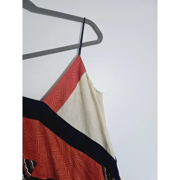 Diane Von Furstenberg Frederica Silk Color Block V-Neck Slip Dress 4 Small S - Picture 5 of 13